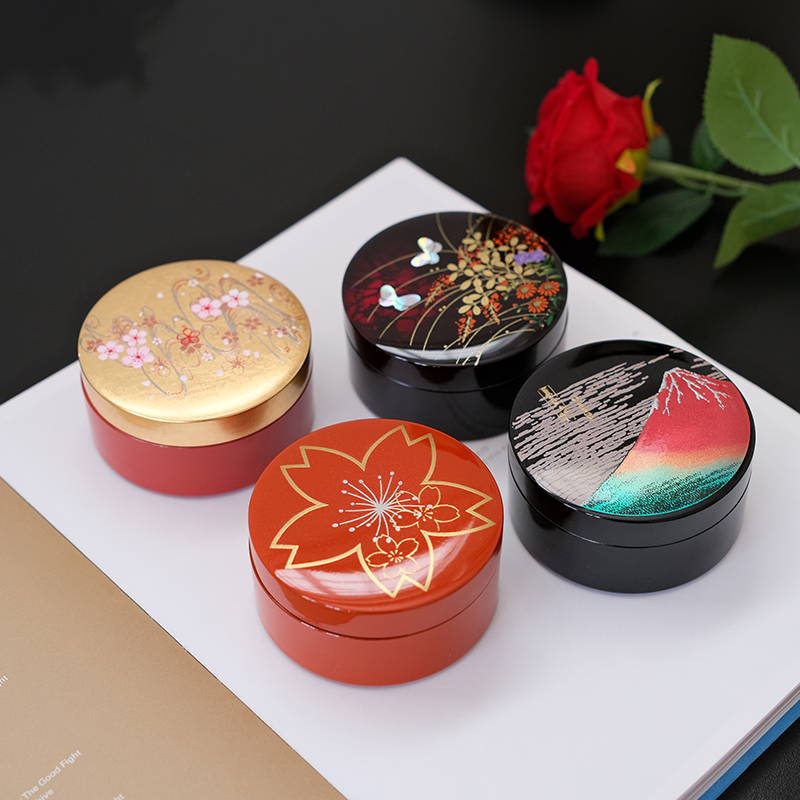 日本山中漆器饰品收纳盒小物盒