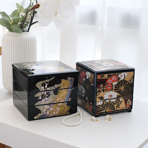 山中漆器首饰盒珠宝收纳盒精致