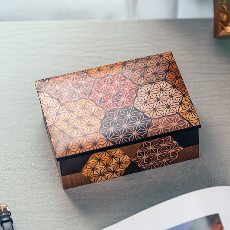 日本寄木细工首饰盒2026新款轻奢高档精致复古手表串珠文玩收纳盒,收纳整理,首饰盒,淘宝优惠券,粉丝福利购,淘宝优惠卷