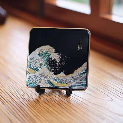 日本进口山中漆器杯垫茶托