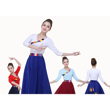清仓中央民族大学藏舞练习服装民族舞蹈演出用 藏族舞上衣藏族