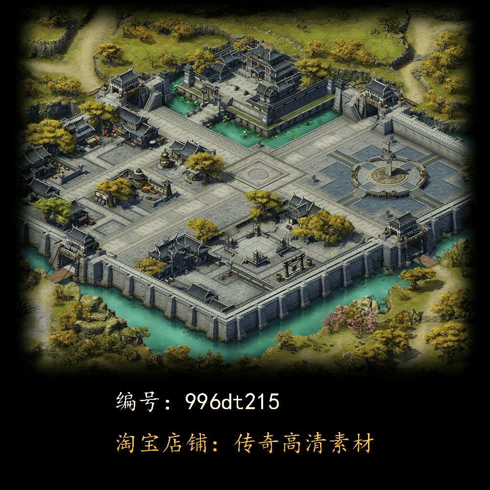 996引擎专用传奇地图全新高清真彩传奇素材复古套图dt215