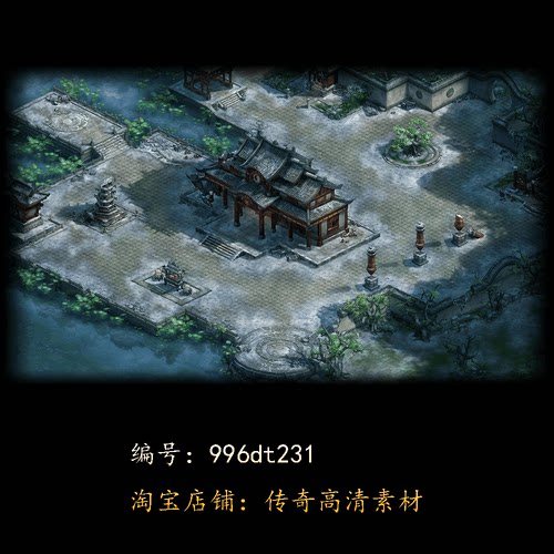 996引擎专用传奇地图全新高清真彩传奇素材复古套图dt231