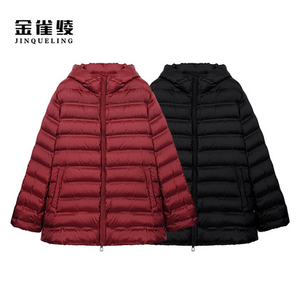 金雀绫【雪地精灵】时尚休闲保暖95白鹅绒加宽羽绒服SZA4YL727