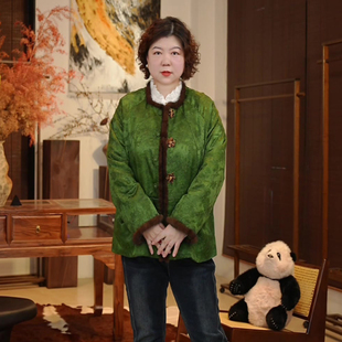 金雀绫【春满人间】新中式国风设计款提花加宽加大棉服SZA4TW800