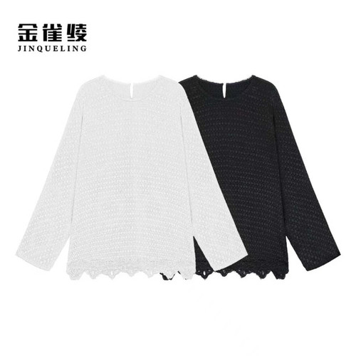 金雀绫【黑白天鹅】桑蚕丝极简风纯色显瘦加宽加大衬衫SZA3SW598