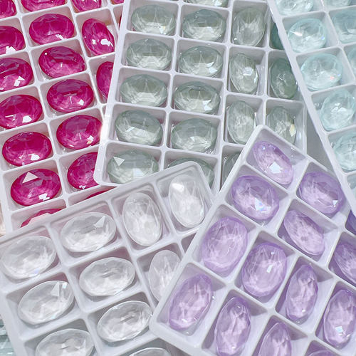 K9高货13X18椭圆果冻摩卡尖底鸽子蛋饰品配件DIY包钻材料发夹钻饰