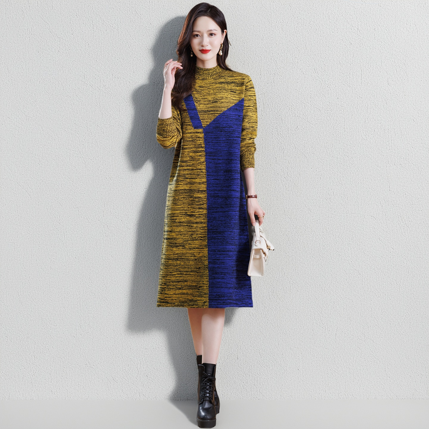 秋冬新款毛衣裙子气质时尚连衣裙