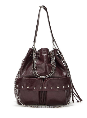 Deinet韩国代购女士包包2025年秋冬季新款铆钉时尚单肩包托特包