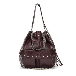 Deinet韩国代购女士包包2025年秋冬季新款铆钉时尚单肩包托特包