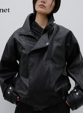 Deinet韩国小众品牌秋冬季时尚新款设计感休闲百搭皮夹克女外套