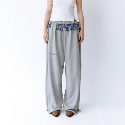 韩国设计师小众品牌直筒休闲裤女