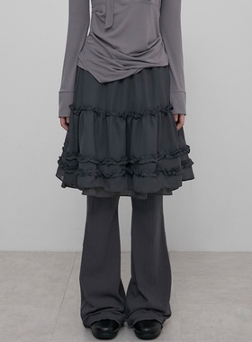 韩国设计师品牌flareup2025秋冬季女装新品裤子设计感时尚休闲裤