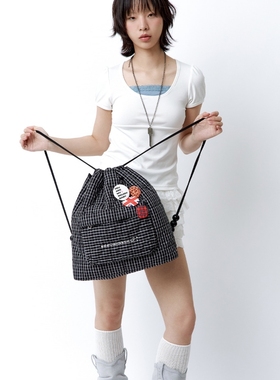 韩国设计师小众品牌roughneck2025年秋冬季女装新品时尚双肩包女