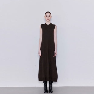 简约羊毛无袖 新款 连衣裙女 SECOND韩国小众品牌2025冬季 OCTOBER
