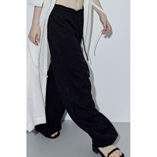 女 宽松紧腰百搭抽绳休闲裤 OCTOBER SECOND韩国小众品牌2025冬季