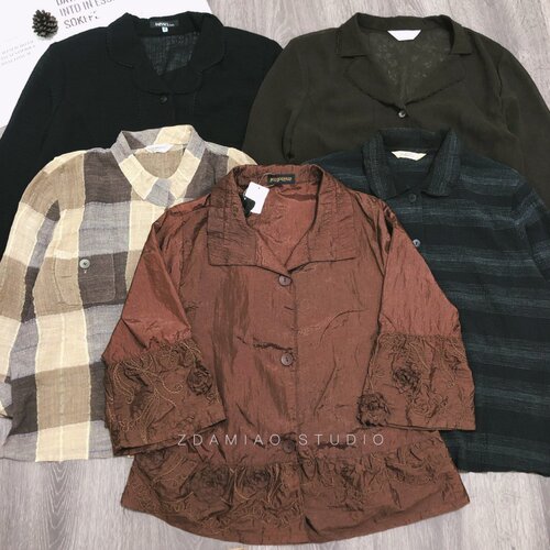 日本复古vintage大地色森系少女废土古早味薄外套上衣衬衫秋出片