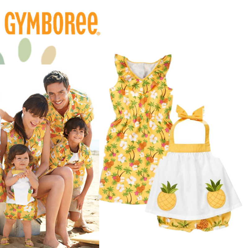现货美国夏款度假妈妈件套亲子装