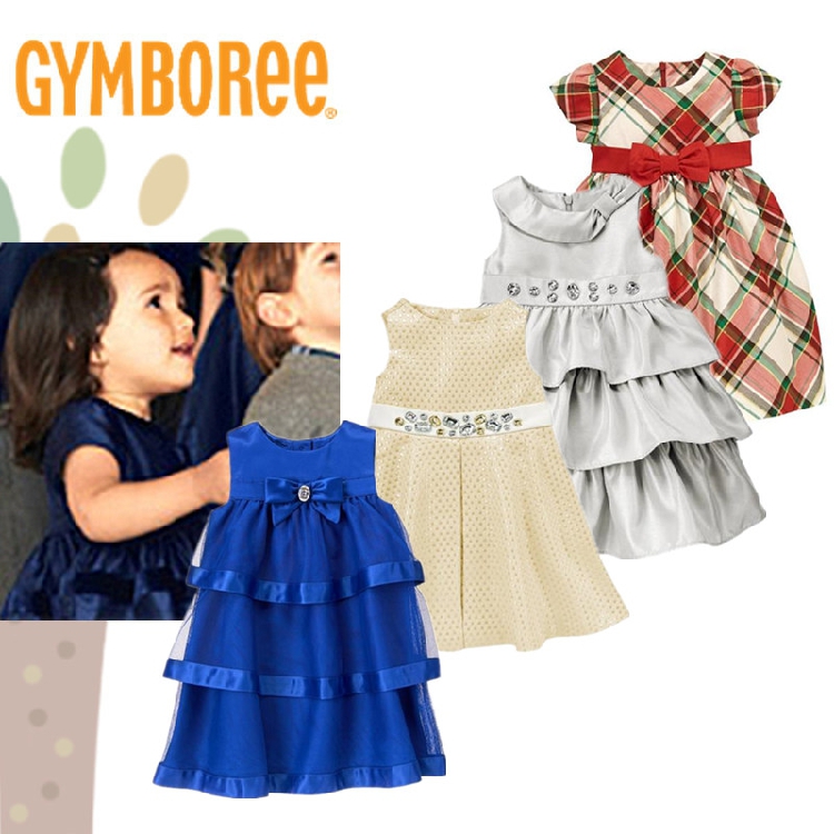 金宝贝美国女童红色格子礼服现货