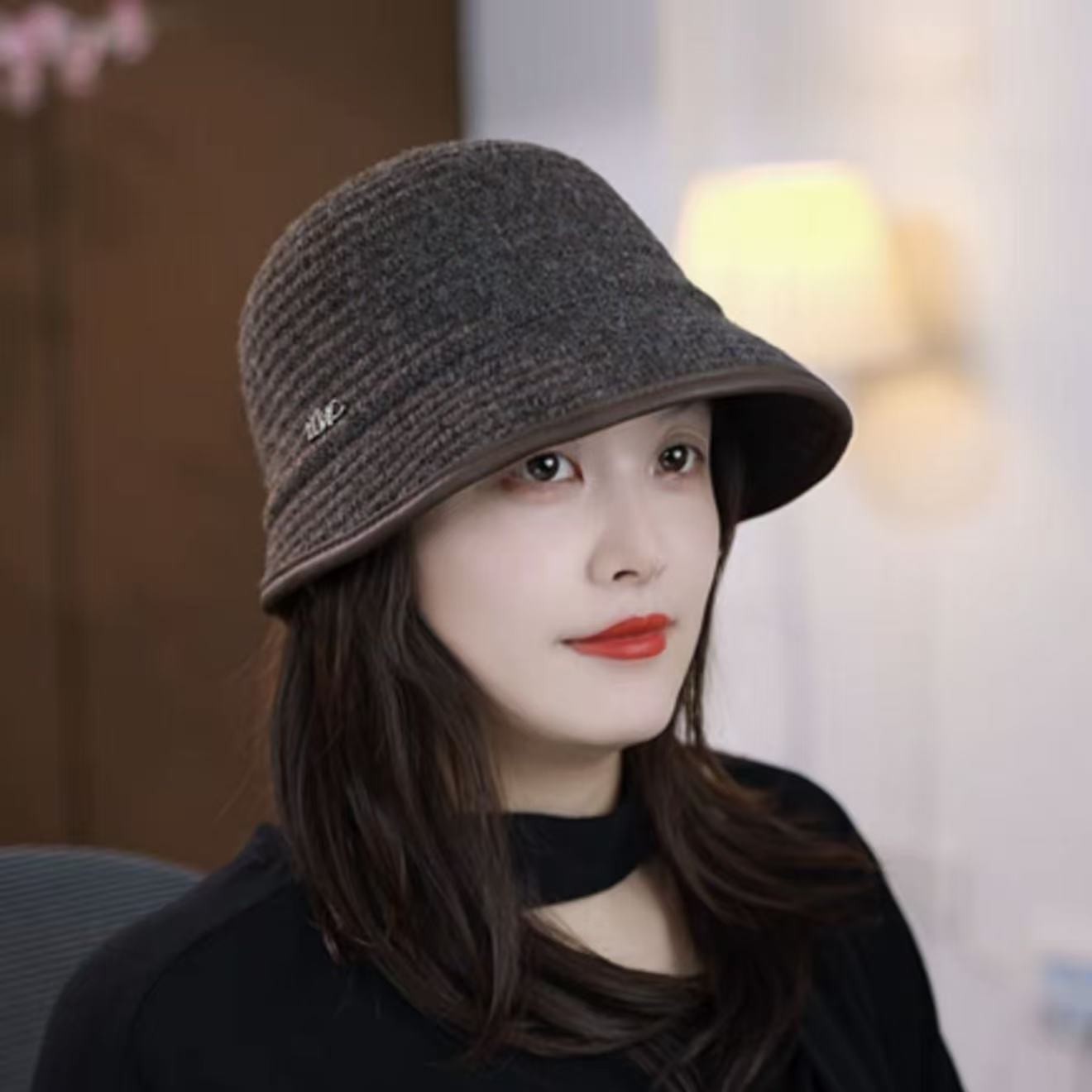 冬季加厚保暖百搭渔夫帽女