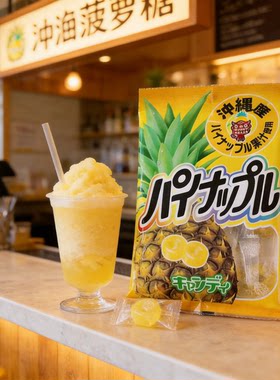 日本冲绳进口菠萝硬糖