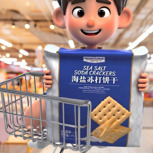 海盐苏打饼干1.5千克家庭装