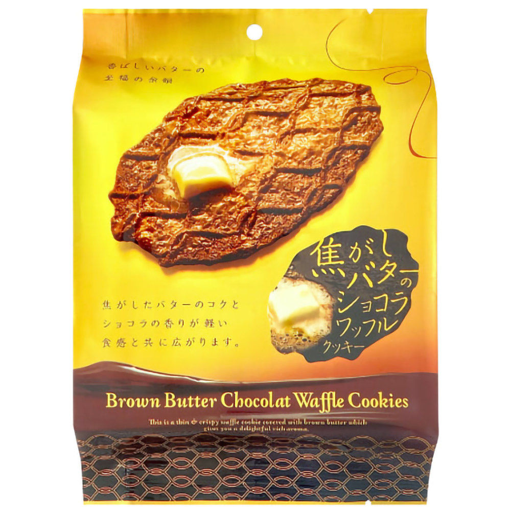 日本进口清华堂焦糖黄油巧克力华夫饼干酥脆休闲零食下午茶点心