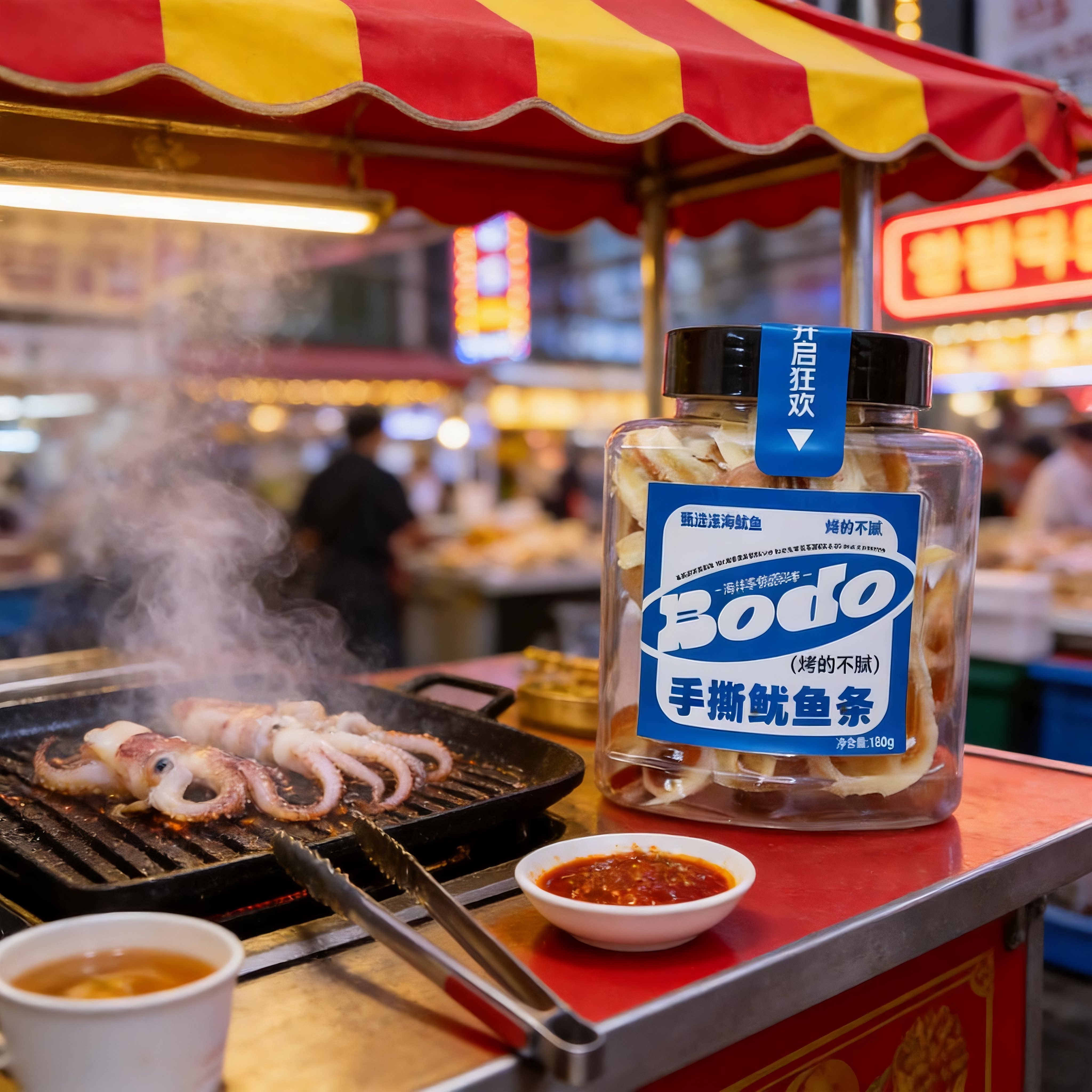 博多渔嘉手撕香烤鱿鱼条海味即食鱿鱼丝海鲜零食干货小吃特产180g