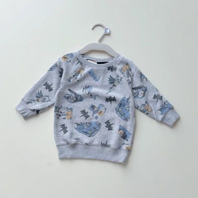 特价COTTON ON尾货1-3岁男童长袖套头卫衣毛圈动漫蝙蝠侠婴童秋季