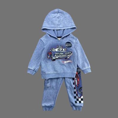 Original HotWheels原单宝宝两件套童装套装连帽卫衣baby 2pc set