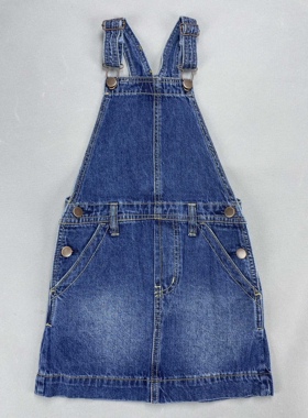 外贸童装女童背带背带牛仔裙98-140cm