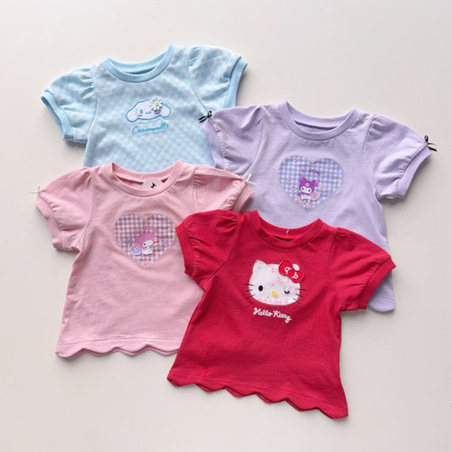 日系童装新品80-140女童短袖T恤