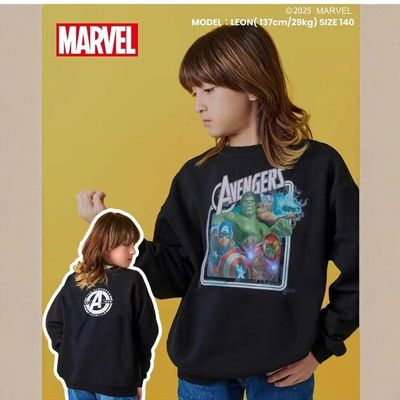 25冬中性卡通印花棉mic迪士宽松版复仇者联盟avengers毛圈卫衣