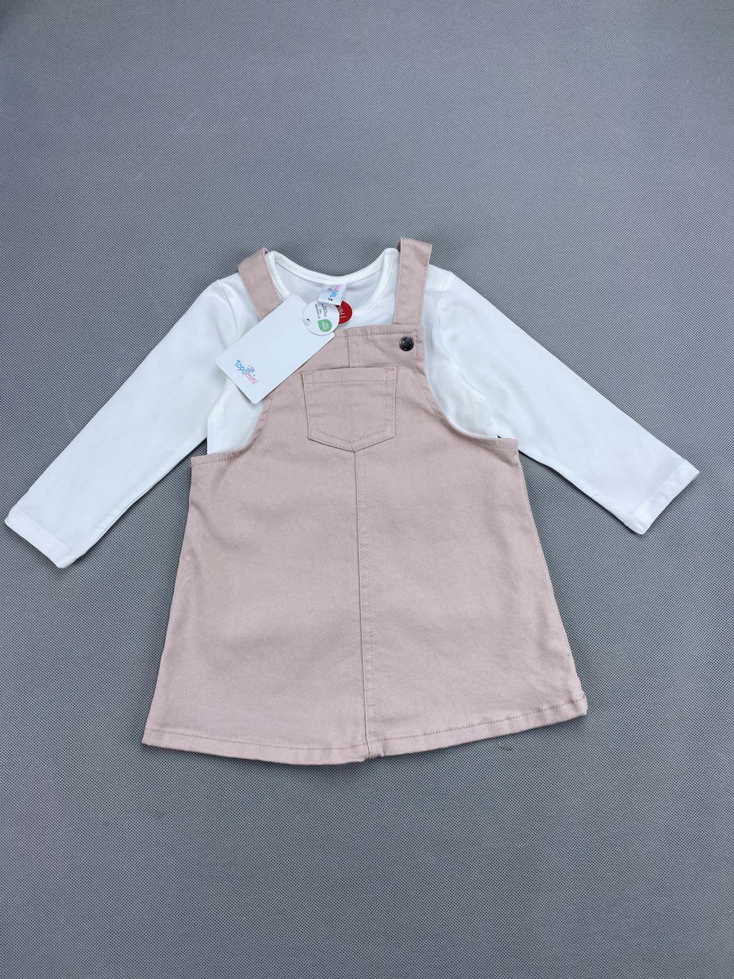 春秋衣服日单尾货74-92女童牛仔背甜美可爱套装带裙连衣裙