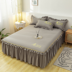 床裙式 床罩单件防尘保护套1.5m1.8米2床笠床单防滑床套罩全棉纯棉