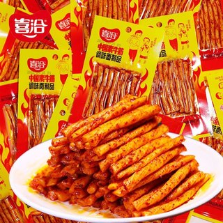 喜洽中国素牛筋麻辣辣条辣片 8090后零食调味面制品休闲零食