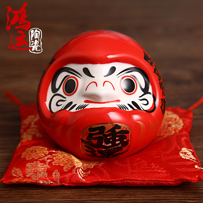 日本小号达摩摆件开运招财日式寿司店铺家居装饰办公桌创意礼物