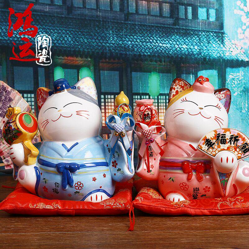 日本招财猫摆件创意结婚礼物送闺蜜情侣婚庆装饰品储钱罐包邮|ruв категории Домашний быт, декоративная посуда, счастливая кошка - от Buy2taobao.com для оказания профессиональной услуги покупки агента Taobao