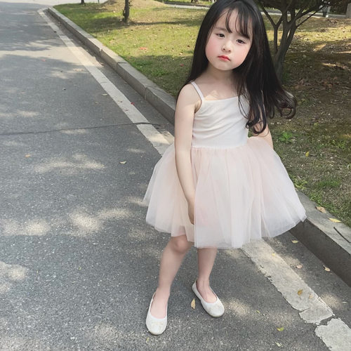 夏季新品 柔软到没朋友女童吊带连衣裙 儿童凉爽舒适公主蓬蓬纱裙