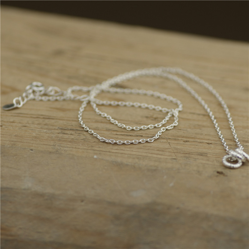 三环套月 素素的项链设计师款女锁骨链s925生日礼物纯银990吊坠