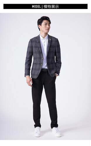 20QDX161SA利家新款商务时尚帅气舒适百搭单件西服外套休闲男