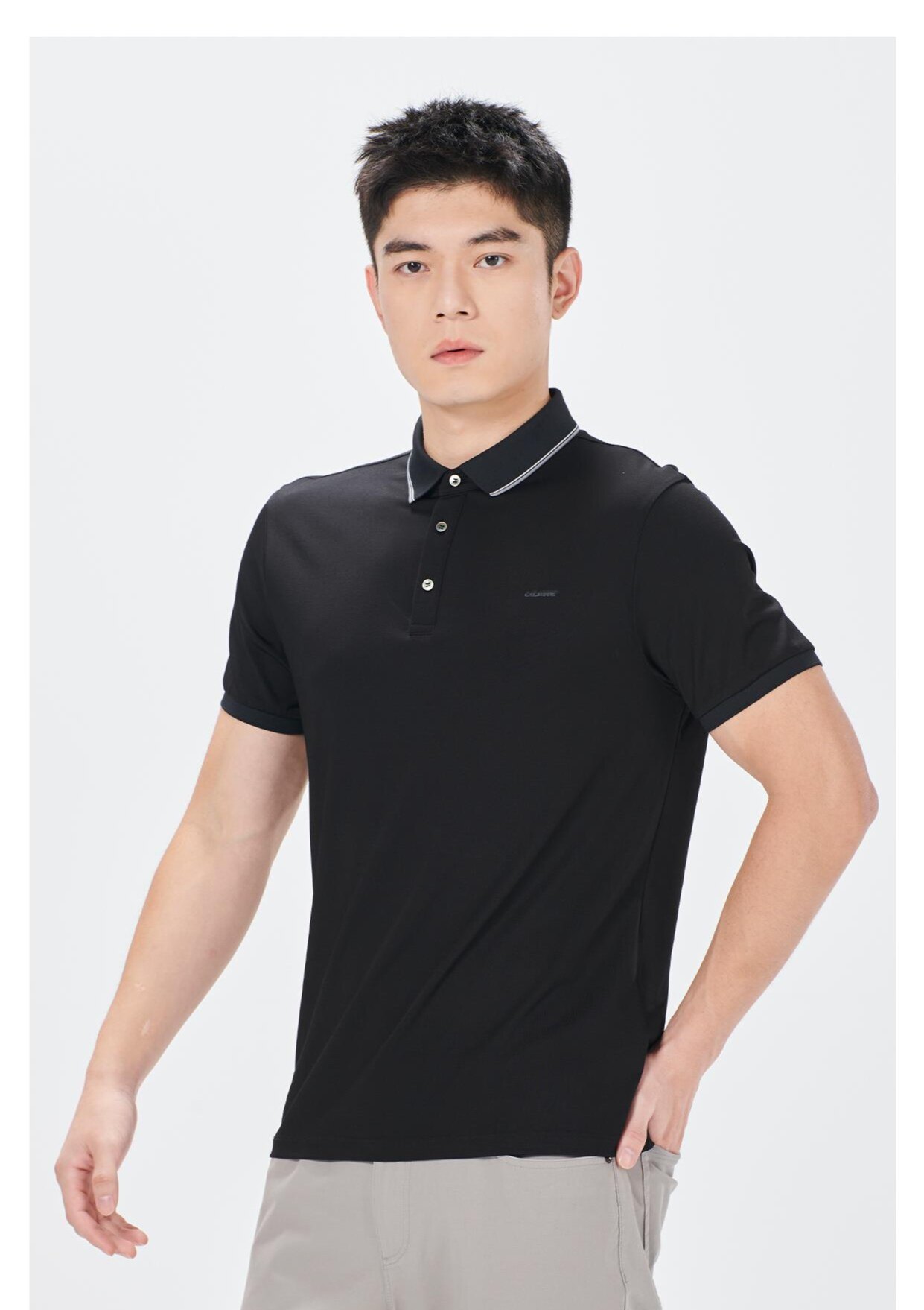 24XTX1151Y利家新款休闲商务时尚流行翻领商务通勤短袖POLO衫男