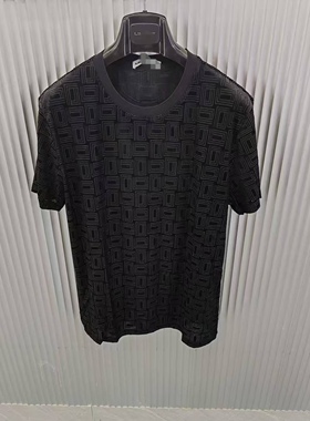 24XTX9011S 9181S利家修身丝绒夏季新款时尚百搭黑色短袖T恤799