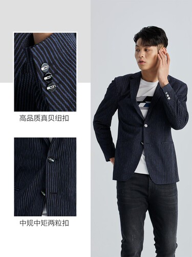 22CDX141SA利家新款休闲商务正品男装春秋西服单衣外套
