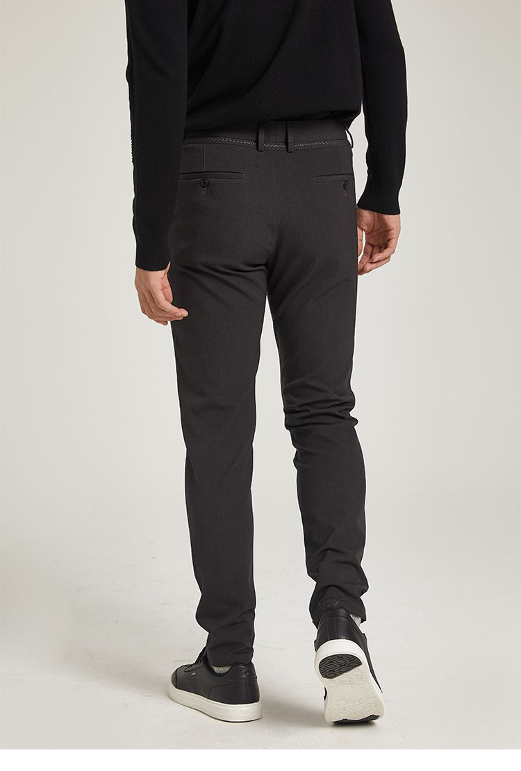 利家新款休闲正品男装秋冬款中腰窄脚弹力透气休闲裤G1DXK10101