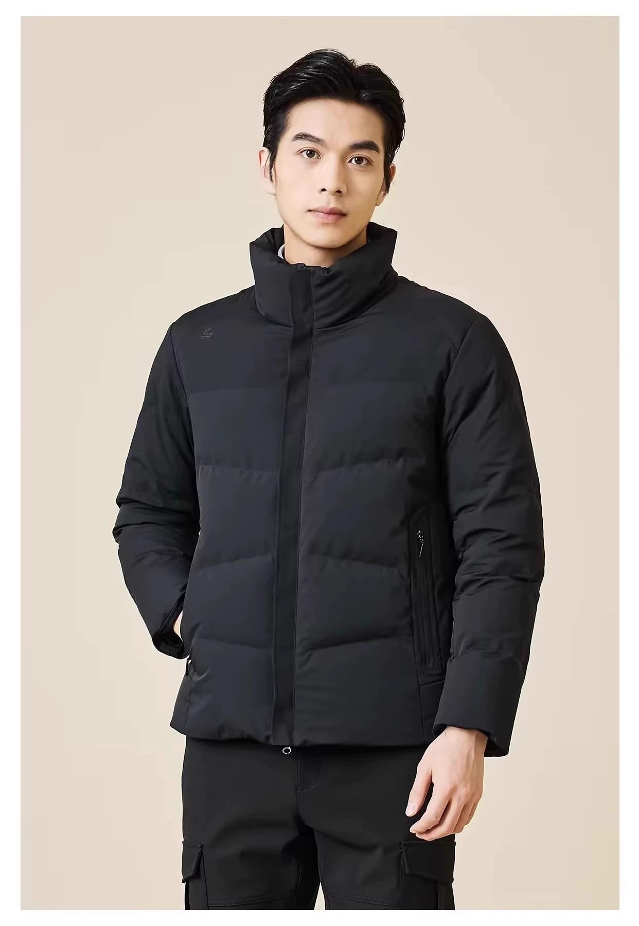 23DRF0012A 0011A利家冬季时尚新款保暖舒适商务立领休闲羽绒服男