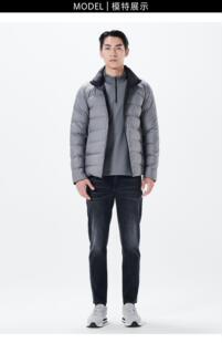 短立领轻薄双面羽绒服保暖防寒外套 男士 23DBR0012Y 0011Y利家冬季