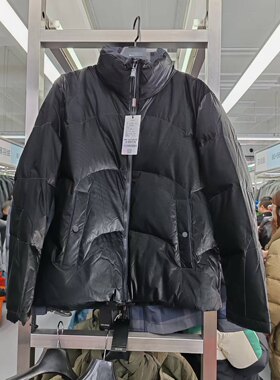 G1DRF1111Y利家格子领羽绒羽绒服男秋冬休闲通勤保暖外套男