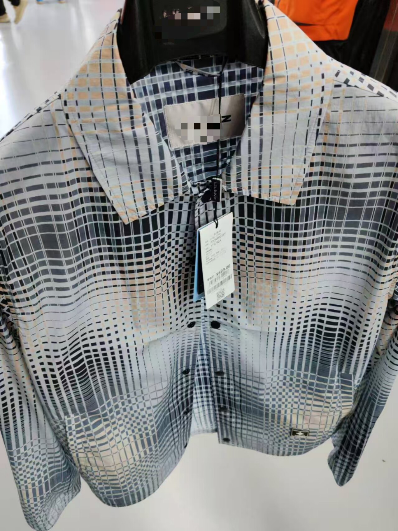利家男装夏季薄款休闲格纹透气防晒空调服男防晒衣夹克23CKF0031Y图片