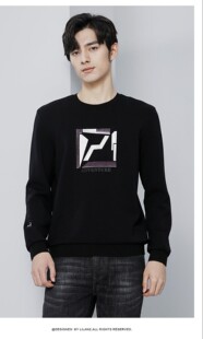 21DTX9091S 9092S利家新品休闲厚时尚圆领保暖精品长袖T恤修身